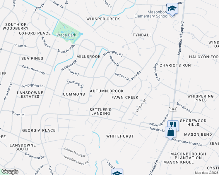 map of restaurants, bars, coffee shops, grocery stores, and more near 547 Barksdale Road in Wilmington