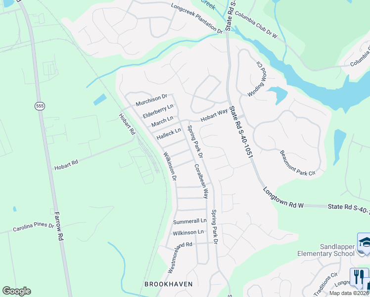map of restaurants, bars, coffee shops, grocery stores, and more near 309 Stimson Lane in Columbia