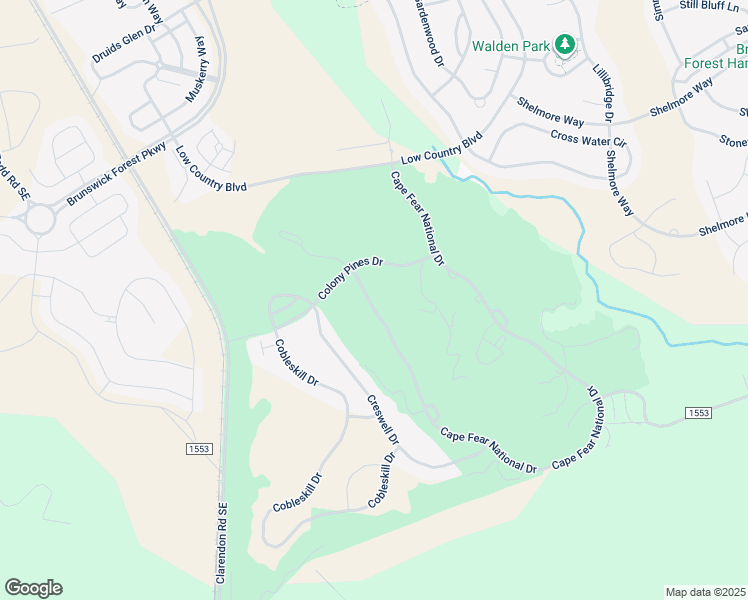 map of restaurants, bars, coffee shops, grocery stores, and more near 1544 Cape Fear National Drive in Leland