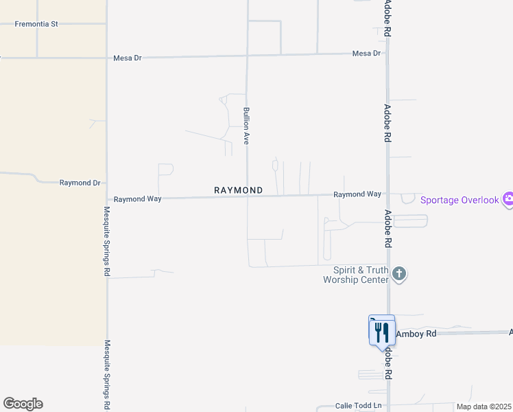 map of restaurants, bars, coffee shops, grocery stores, and more near 73300 Raymond Way in Twentynine Palms