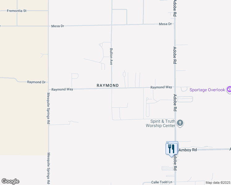 map of restaurants, bars, coffee shops, grocery stores, and more near 73300 Raymond Way in Twentynine Palms