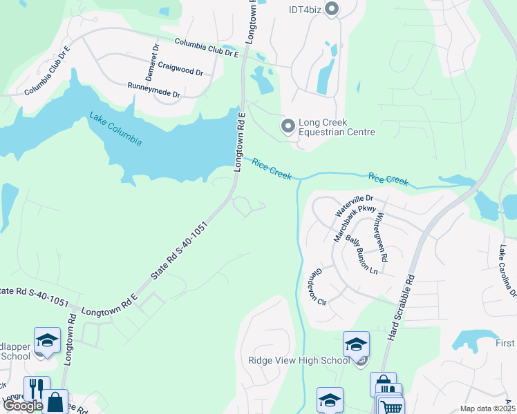 map of restaurants, bars, coffee shops, grocery stores, and more near 437 Bosque Circle in Blythewood