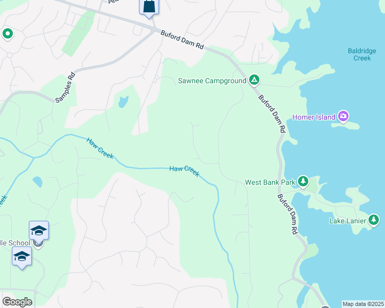map of restaurants, bars, coffee shops, grocery stores, and more near 3435 Summit Trail in Cumming