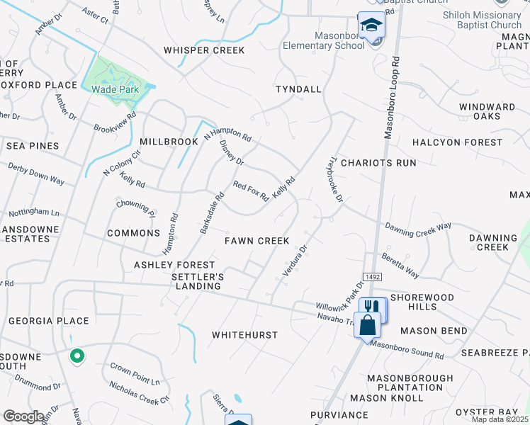 map of restaurants, bars, coffee shops, grocery stores, and more near 533 Kelly Road in Wilmington