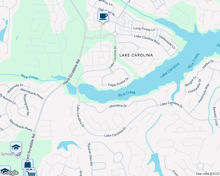 map of restaurants, bars, coffee shops, grocery stores, and more near 300 Eagle Pointe Drive in Columbia
