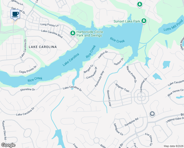 map of restaurants, bars, coffee shops, grocery stores, and more near 112 Crest Water Drive in Columbia