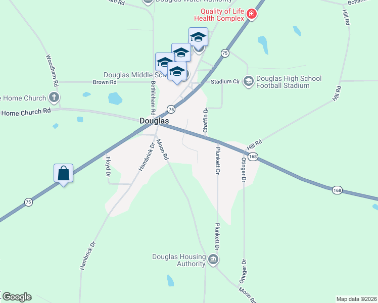 map of restaurants, bars, coffee shops, grocery stores, and more near 106 Lindsey Road in Horton