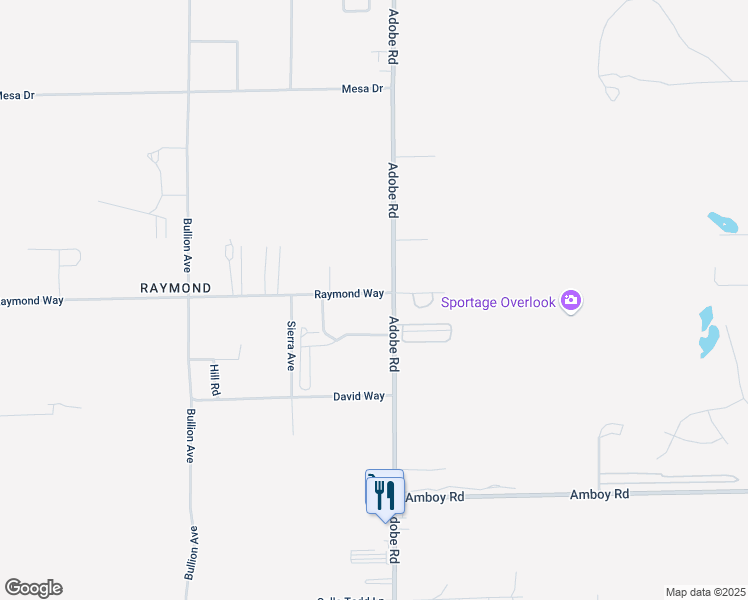 map of restaurants, bars, coffee shops, grocery stores, and more near 73663 Raymond Way in Twentynine Palms