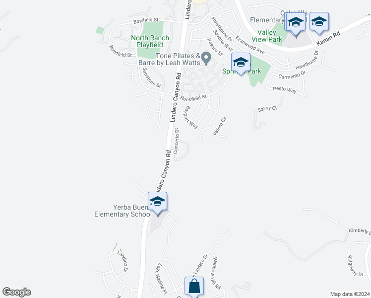 map of restaurants, bars, coffee shops, grocery stores, and more near 4759 Rhapsody Drive in Oak Park