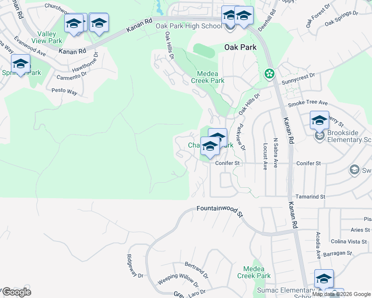 map of restaurants, bars, coffee shops, grocery stores, and more near 105 Conifer Circle in Oak Park