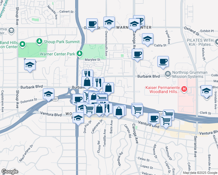 map of restaurants, bars, coffee shops, grocery stores, and more near in 