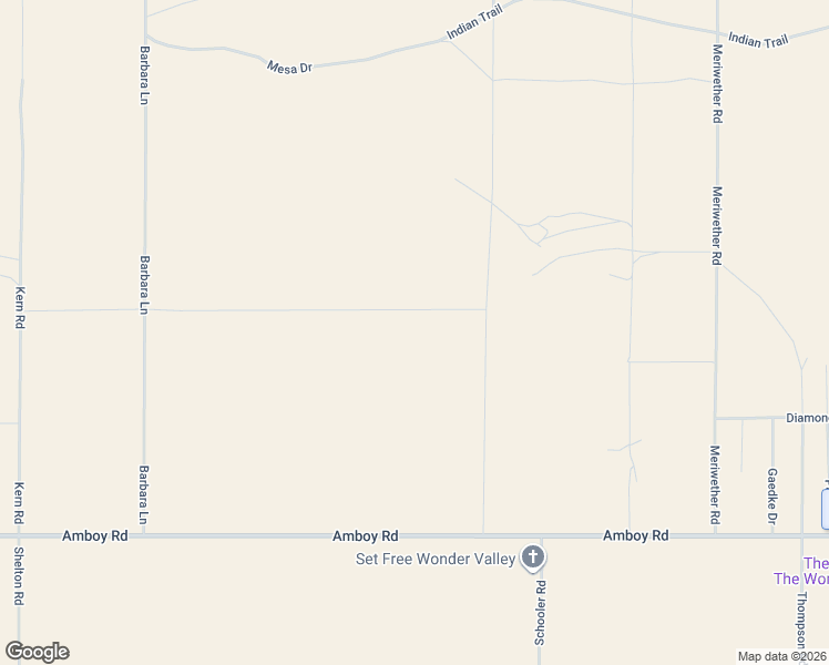 map of restaurants, bars, coffee shops, grocery stores, and more near Raymond Drive in Twentynine Palms