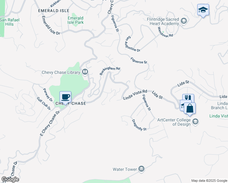 map of restaurants, bars, coffee shops, grocery stores, and more near 3342 Tyrrell Place in Glendale