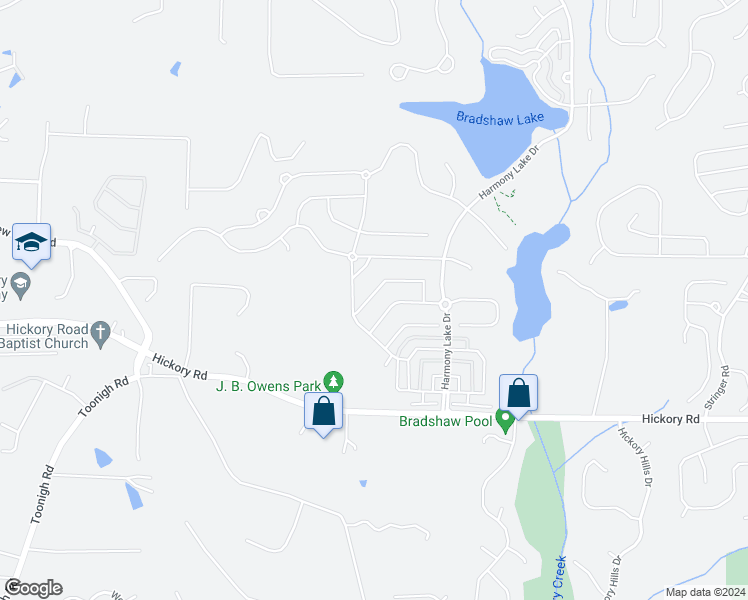 map of restaurants, bars, coffee shops, grocery stores, and more near 612 Syemore Pass in Canton