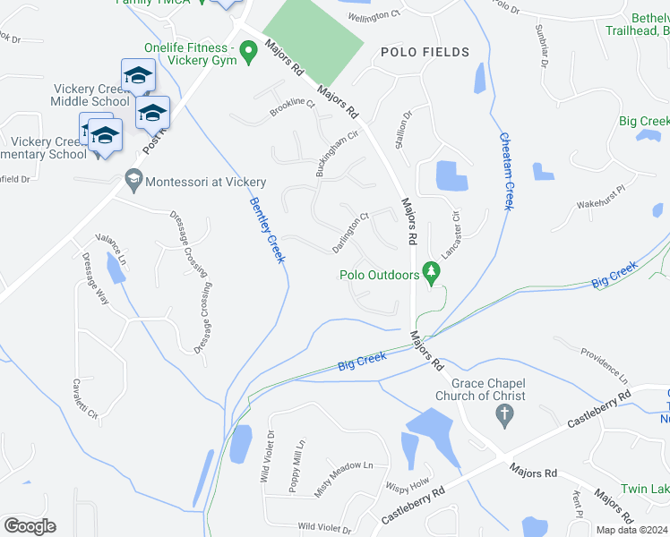 map of restaurants, bars, coffee shops, grocery stores, and more near 6920 Forestrow Way in Cumming