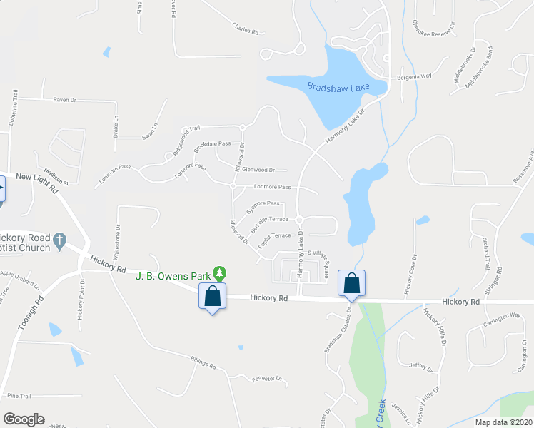 map of restaurants, bars, coffee shops, grocery stores, and more near 712 Berkeley Terrace in Canton