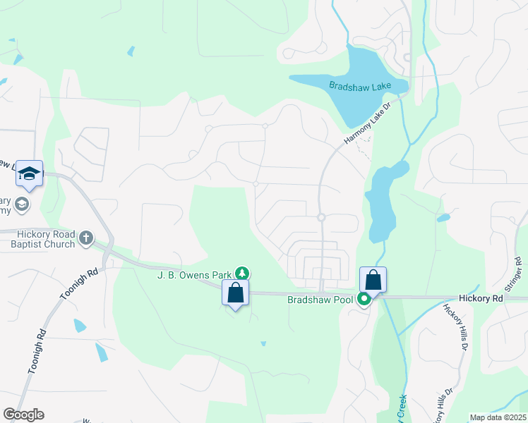 map of restaurants, bars, coffee shops, grocery stores, and more near 605 Syemore Pass in Canton