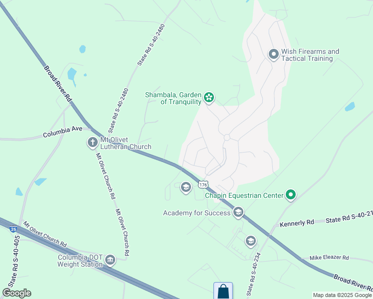 map of restaurants, bars, coffee shops, grocery stores, and more near 338 Renoir Lane in Chapin