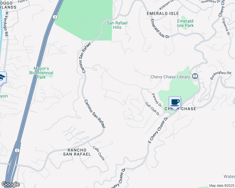 map of restaurants, bars, coffee shops, grocery stores, and more near 1425 Belleau Road in Glendale