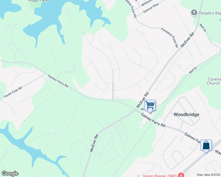 map of restaurants, bars, coffee shops, grocery stores, and more near 6267 Chestnut Hill Road in Flowery Branch