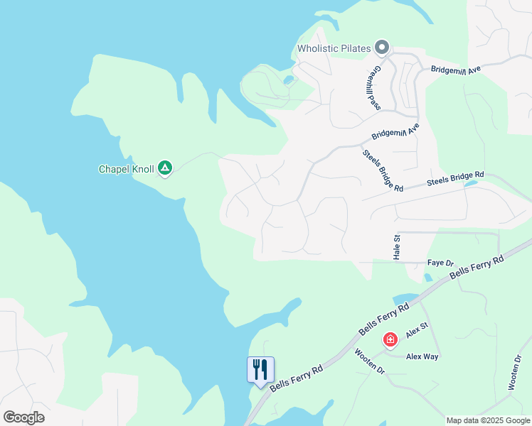 map of restaurants, bars, coffee shops, grocery stores, and more near 202 Briarwood Lane in Canton