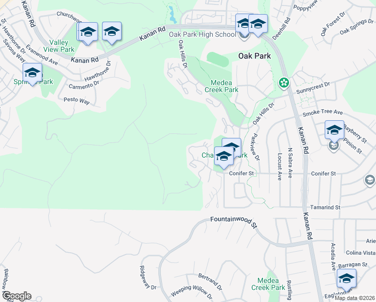 map of restaurants, bars, coffee shops, grocery stores, and more near 124 Conifer Circle in Oak Park