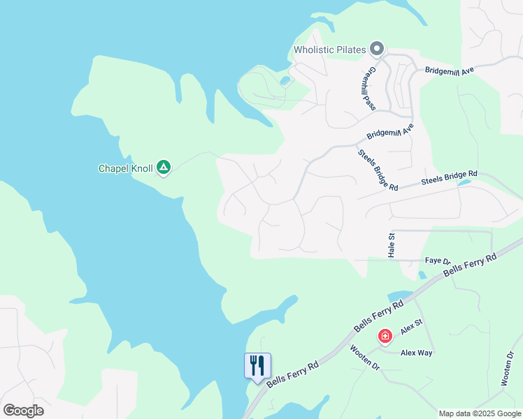 map of restaurants, bars, coffee shops, grocery stores, and more near 202 Briarwood Lane in Canton