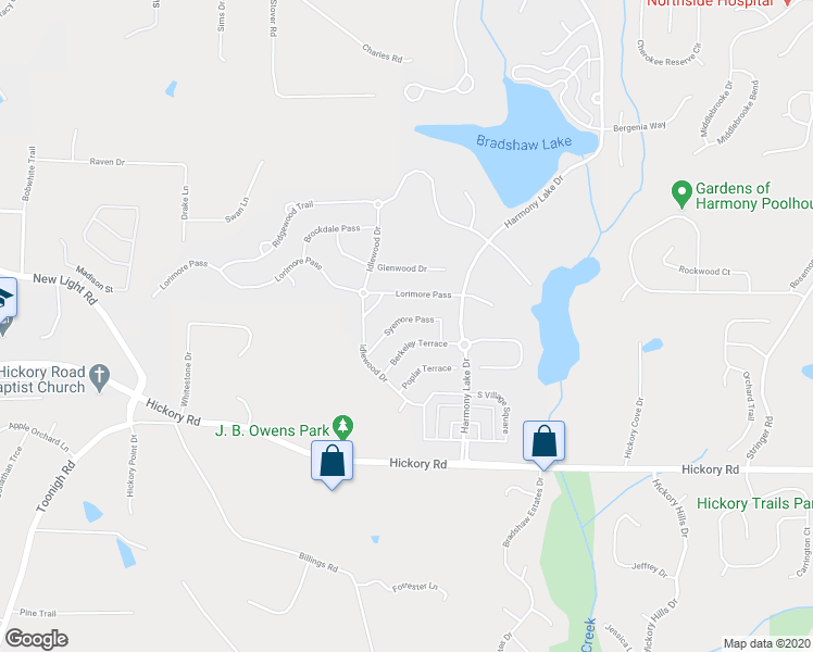 map of restaurants, bars, coffee shops, grocery stores, and more near 624 Syemore Pass in Canton