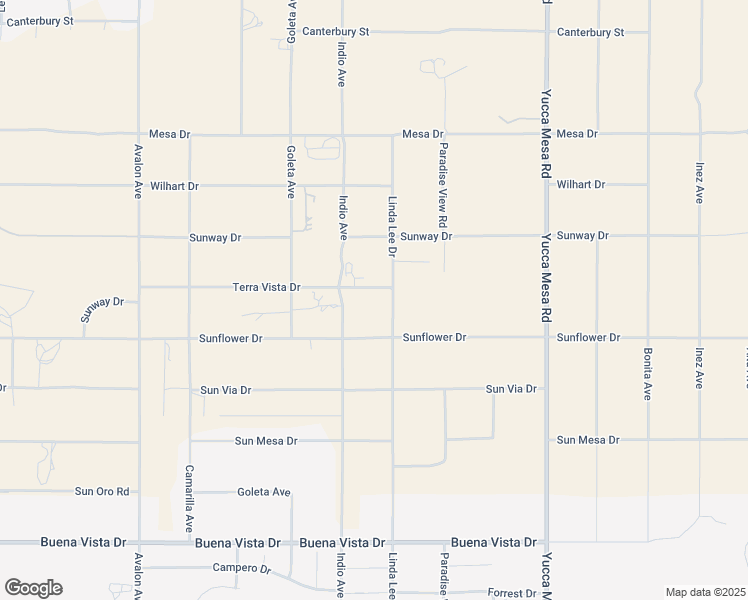 map of restaurants, bars, coffee shops, grocery stores, and more near in Yucca Valley