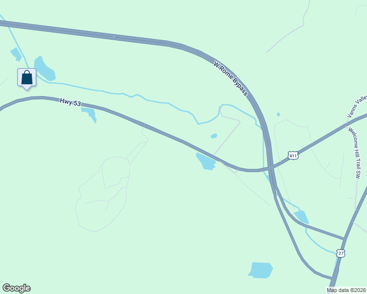 map of restaurants, bars, coffee shops, grocery stores, and more near 3741 Cave Spring Road Southwest in Rome