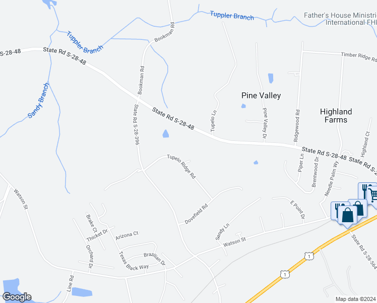 map of restaurants, bars, coffee shops, grocery stores, and more near 1407 Tupelo Ridge Road in Elgin