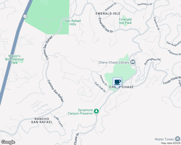 map of restaurants, bars, coffee shops, grocery stores, and more near 1676 Sheridan Road in Glendale