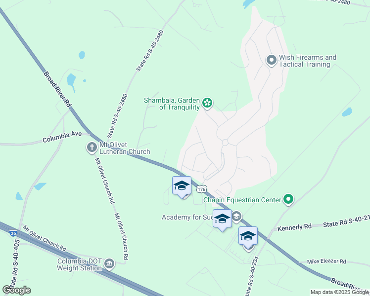 map of restaurants, bars, coffee shops, grocery stores, and more near 338 Renoir Lane in Chapin