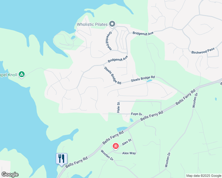 map of restaurants, bars, coffee shops, grocery stores, and more near 211 Parc Drive in Canton