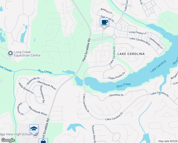 map of restaurants, bars, coffee shops, grocery stores, and more near 16 Deer Harbour Court in Columbia