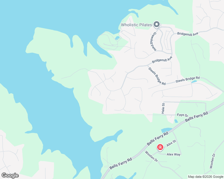 map of restaurants, bars, coffee shops, grocery stores, and more near 941 Bridge Mill Avenue in Canton