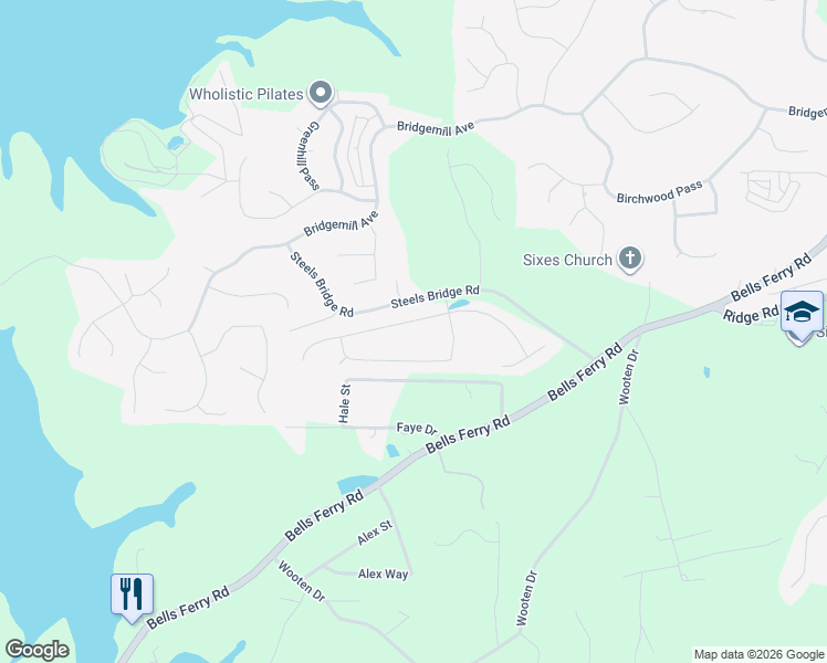 map of restaurants, bars, coffee shops, grocery stores, and more near 236 Parc Drive in Canton