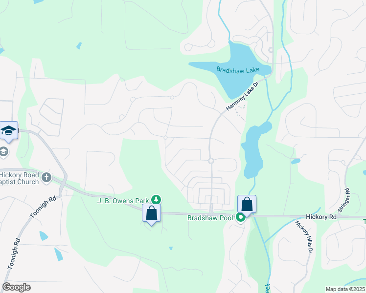 map of restaurants, bars, coffee shops, grocery stores, and more near 621 Syemore Pass in Canton