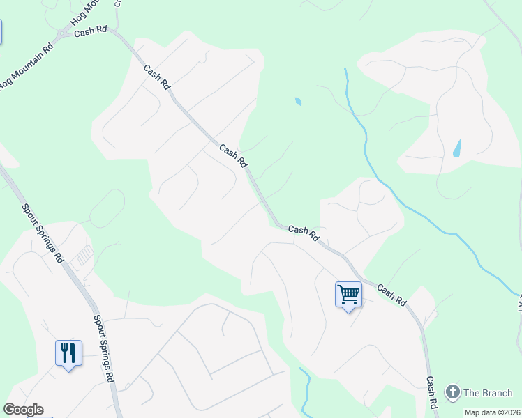 map of restaurants, bars, coffee shops, grocery stores, and more near 4805 Remington Drive in Flowery Branch