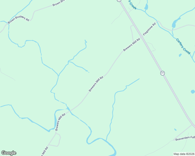 map of restaurants, bars, coffee shops, grocery stores, and more near 2026 Brewers Mill Road in Elberton