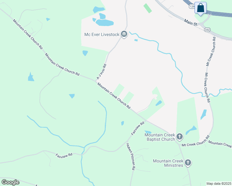 map of restaurants, bars, coffee shops, grocery stores, and more near 1744 Mountain Creek Church Road in Pendergrass