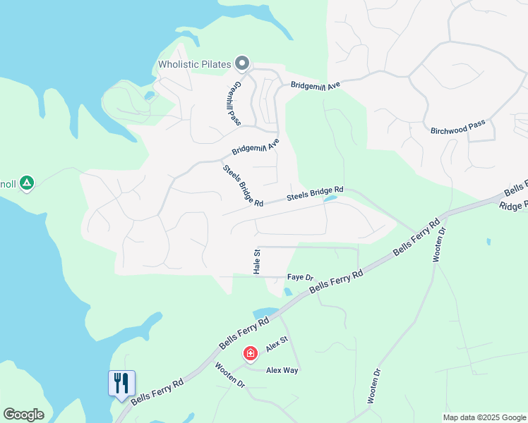 map of restaurants, bars, coffee shops, grocery stores, and more near 223 Parc Drive in Canton