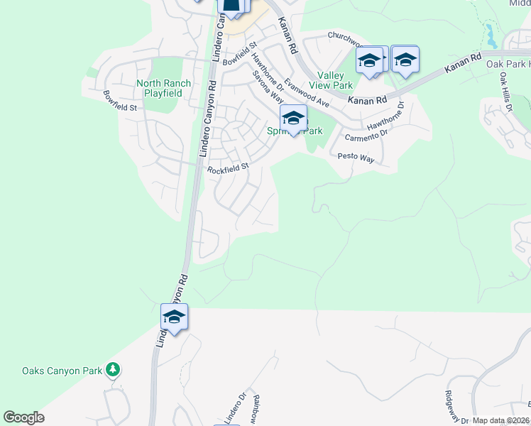 map of restaurants, bars, coffee shops, grocery stores, and more near 4953 Barbados Court in Oak Park