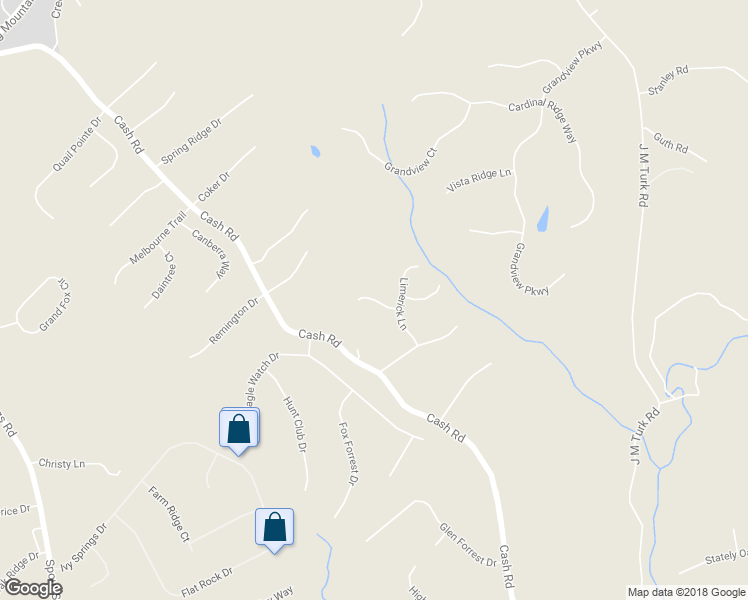 map of restaurants, bars, coffee shops, grocery stores, and more near 5299 Pristine Point in Flowery Branch