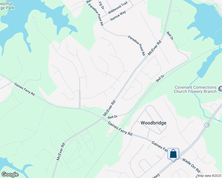 map of restaurants, bars, coffee shops, grocery stores, and more near 6214 Morning View Court in Flowery Branch