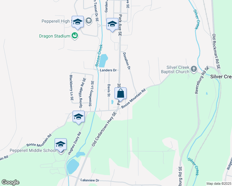 map of restaurants, bars, coffee shops, grocery stores, and more near 792 Park Avenue Southeast in Lindale