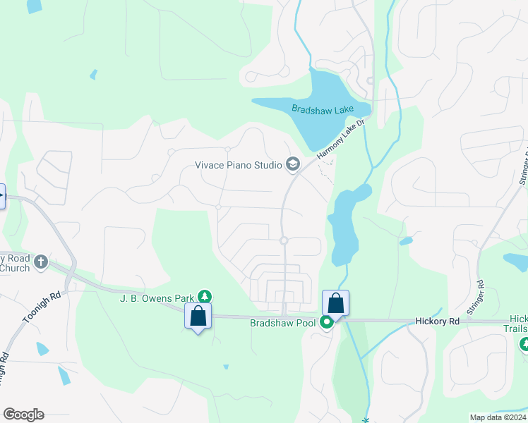 map of restaurants, bars, coffee shops, grocery stores, and more near 609 Lorimore Pass in Canton