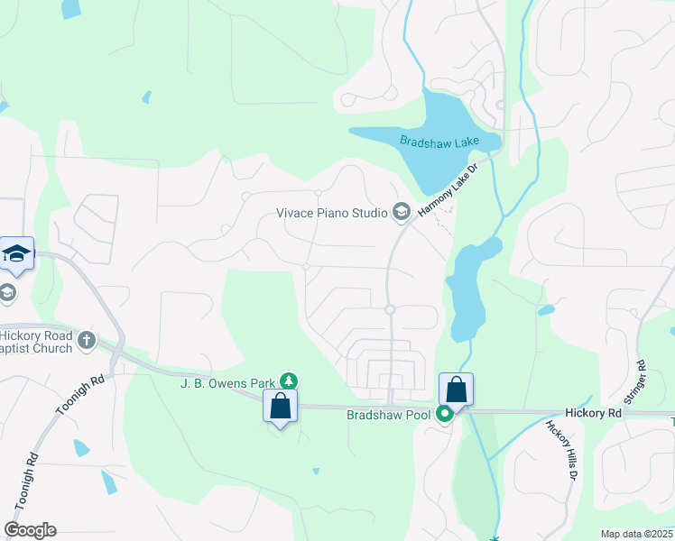 map of restaurants, bars, coffee shops, grocery stores, and more near 623 Lorimore Pass in Canton