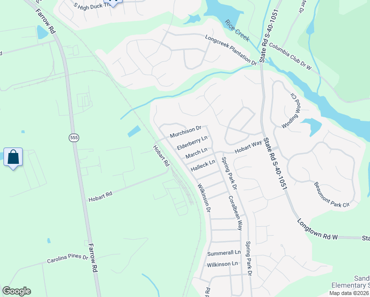 map of restaurants, bars, coffee shops, grocery stores, and more near 745 Elderberry Lane in Columbia