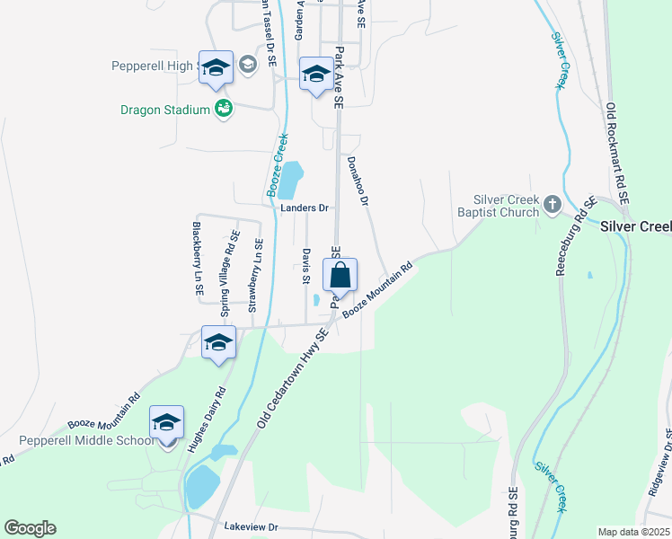 map of restaurants, bars, coffee shops, grocery stores, and more near 808 Park Avenue Southeast in Lindale